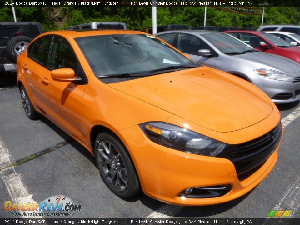 2014 Dodge Dart SXT Header Orange / Black/Light Tungsten Photo #5