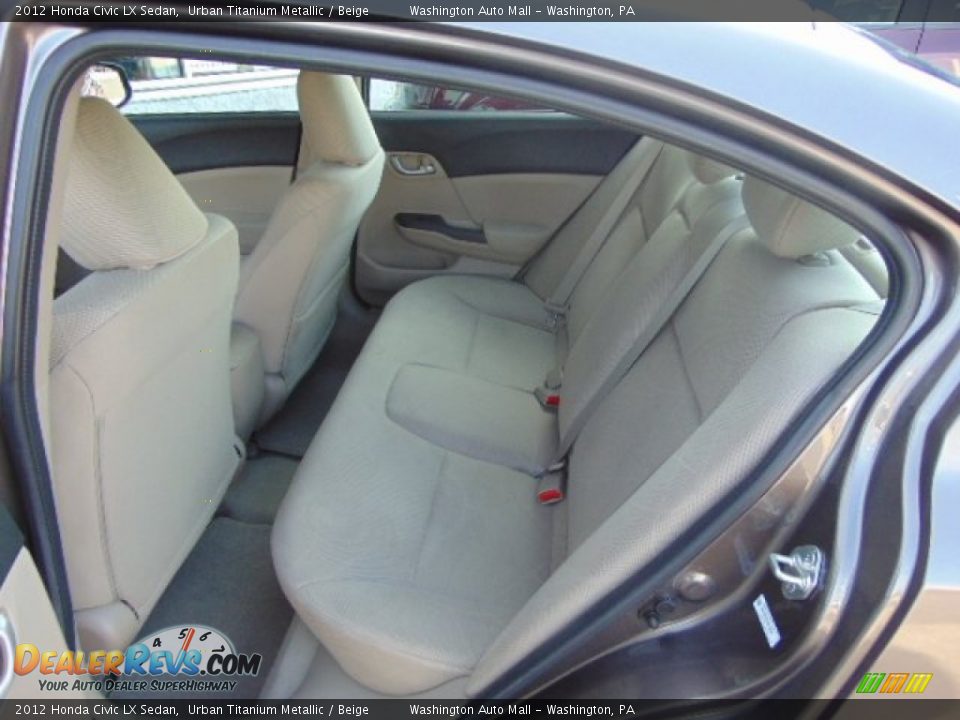 2012 Honda Civic LX Sedan Urban Titanium Metallic / Beige Photo #17