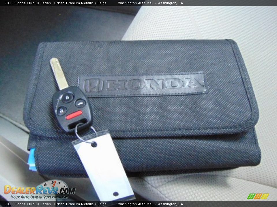 2012 Honda Civic LX Sedan Urban Titanium Metallic / Beige Photo #18