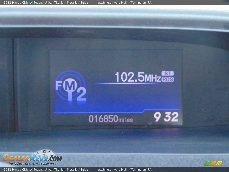 2012 Honda Civic LX Sedan Urban Titanium Metallic / Beige Photo #20
