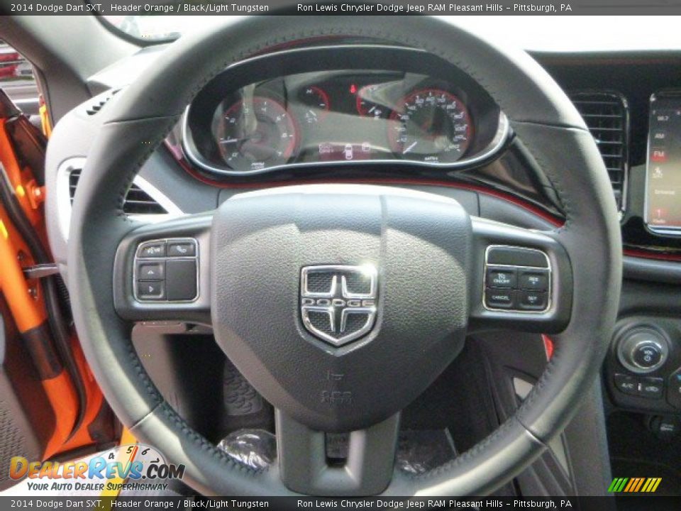 2014 Dodge Dart SXT Header Orange / Black/Light Tungsten Photo #17