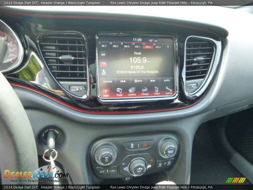 2014 Dodge Dart SXT Header Orange / Black/Light Tungsten Photo #18