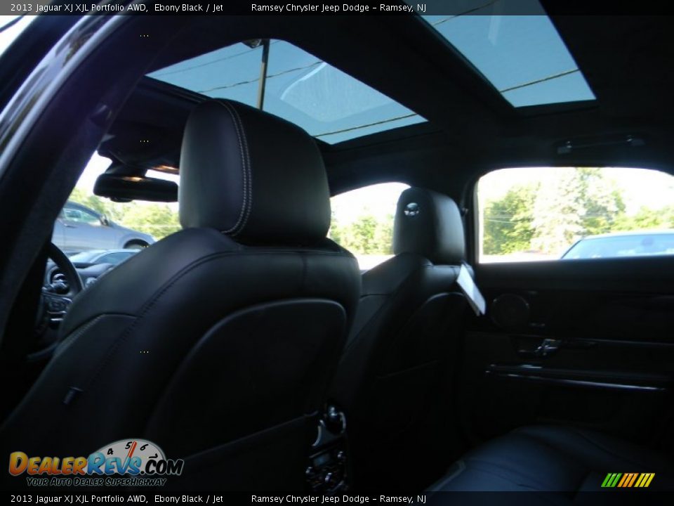 2013 Jaguar XJ XJL Portfolio AWD Ebony Black / Jet Photo #13