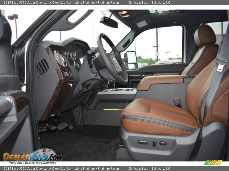 2015 Ford F250 Super Duty Lariat Crew Cab 4x4 White Platinum / Platinum Pecan Photo #6