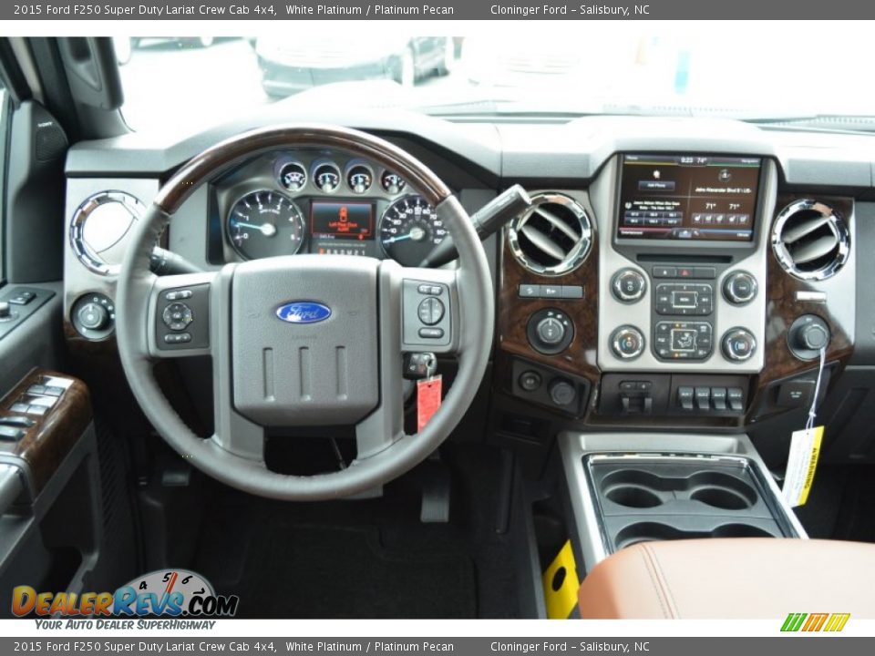 2015 Ford F250 Super Duty Lariat Crew Cab 4x4 White Platinum / Platinum Pecan Photo #14