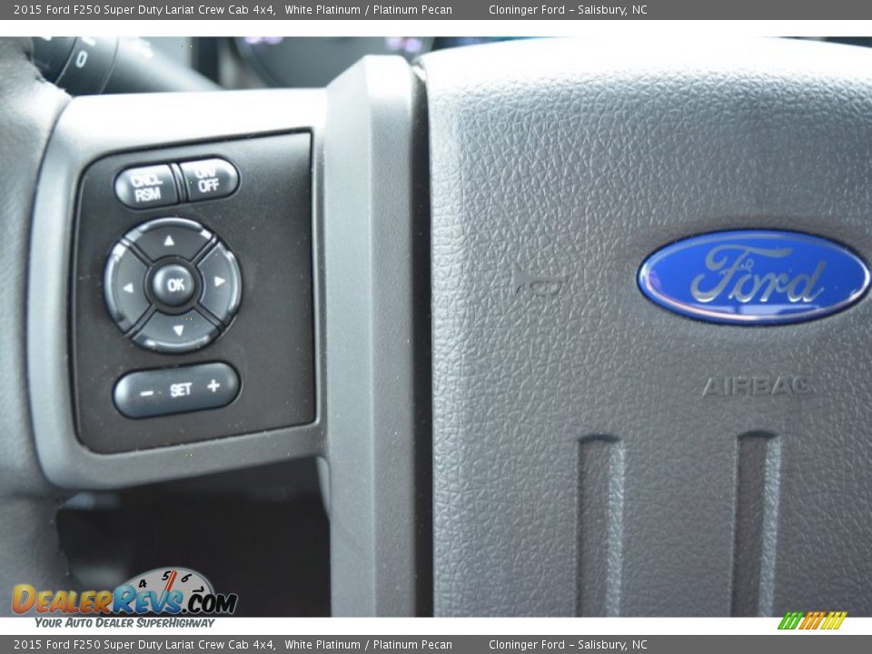 2015 Ford F250 Super Duty Lariat Crew Cab 4x4 White Platinum / Platinum Pecan Photo #25