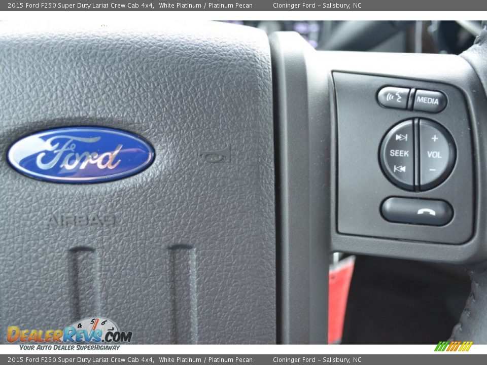 2015 Ford F250 Super Duty Lariat Crew Cab 4x4 White Platinum / Platinum Pecan Photo #26