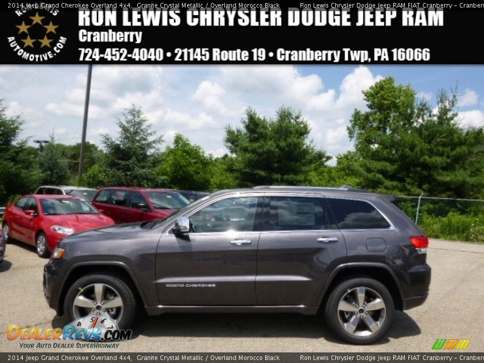 2014 Jeep Grand Cherokee Overland 4x4 Granite Crystal Metallic / Overland Morocco Black Photo #1