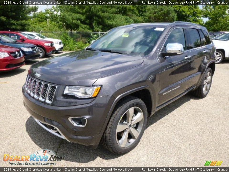 2014 Jeep Grand Cherokee Overland 4x4 Granite Crystal Metallic / Overland Morocco Black Photo #2