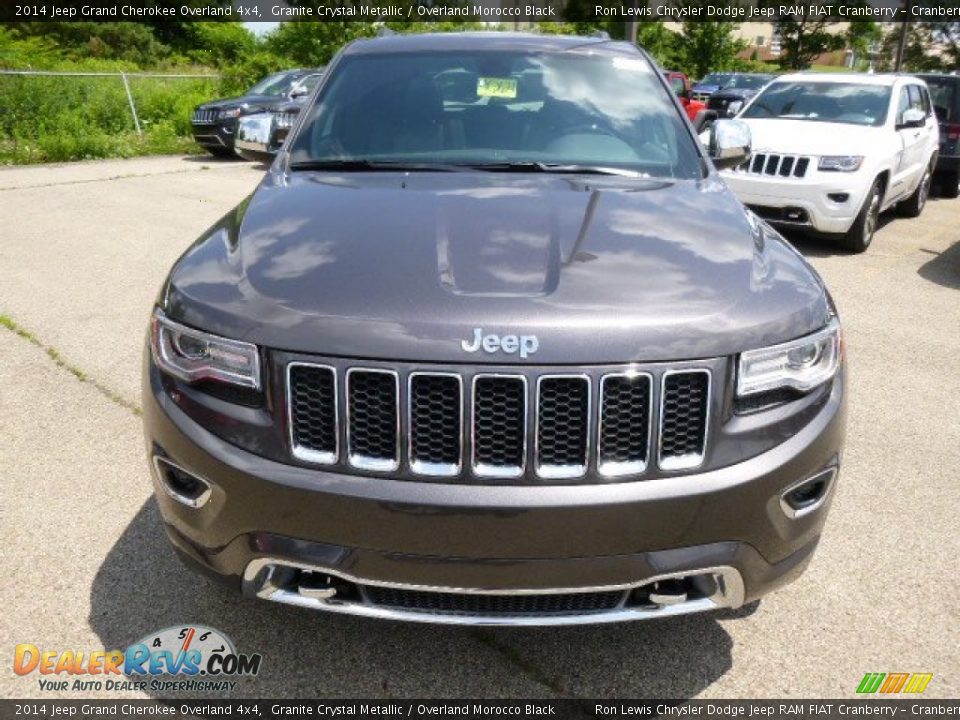 2014 Jeep Grand Cherokee Overland 4x4 Granite Crystal Metallic / Overland Morocco Black Photo #3