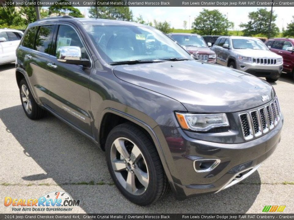 2014 Jeep Grand Cherokee Overland 4x4 Granite Crystal Metallic / Overland Morocco Black Photo #4