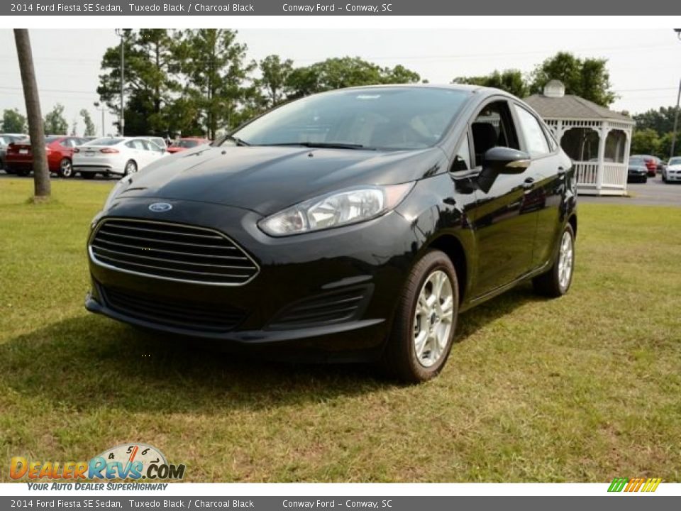 2014 Ford Fiesta SE Sedan Tuxedo Black / Charcoal Black Photo #1