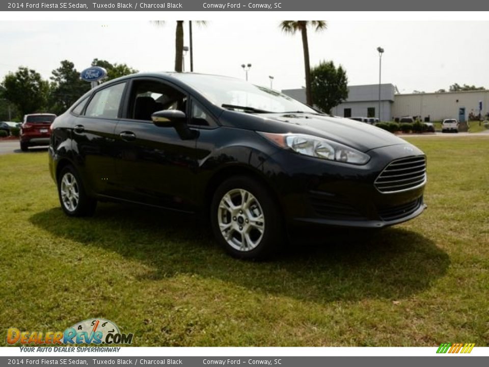 2014 Ford Fiesta SE Sedan Tuxedo Black / Charcoal Black Photo #3