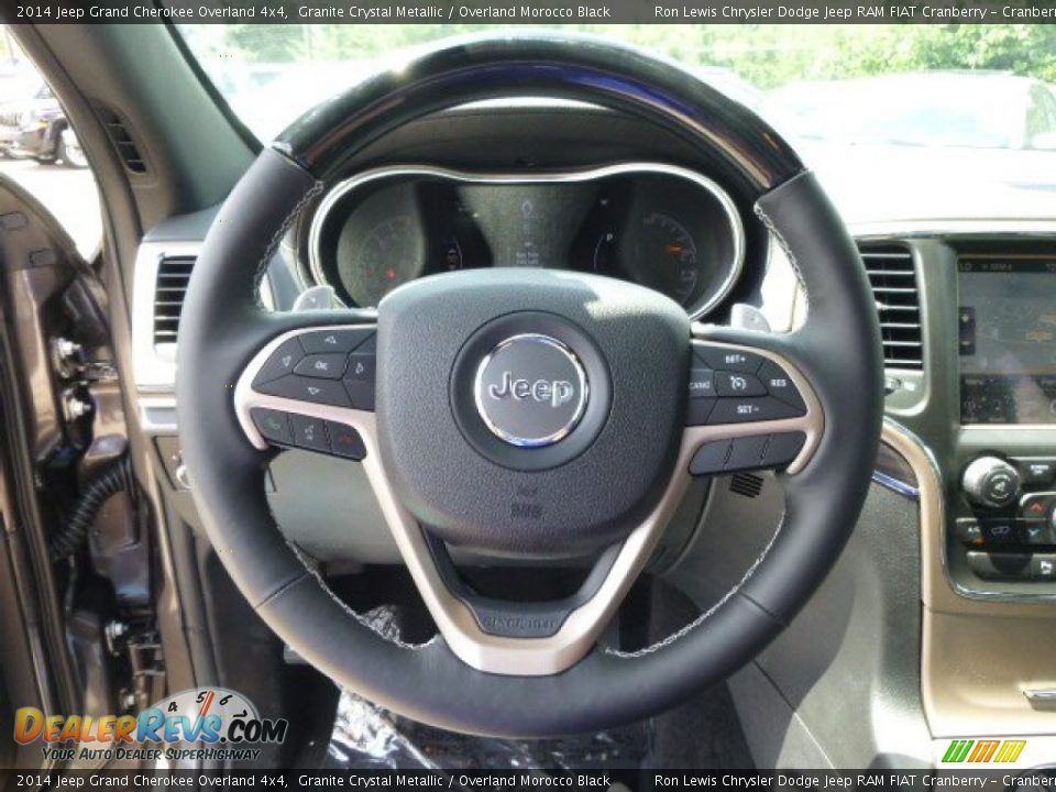2014 Jeep Grand Cherokee Overland 4x4 Granite Crystal Metallic / Overland Morocco Black Photo #19