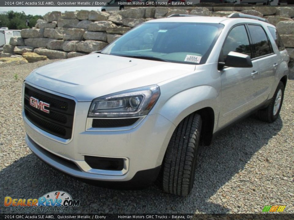2014 GMC Acadia SLE AWD Quicksilver Metallic / Ebony Photo #2