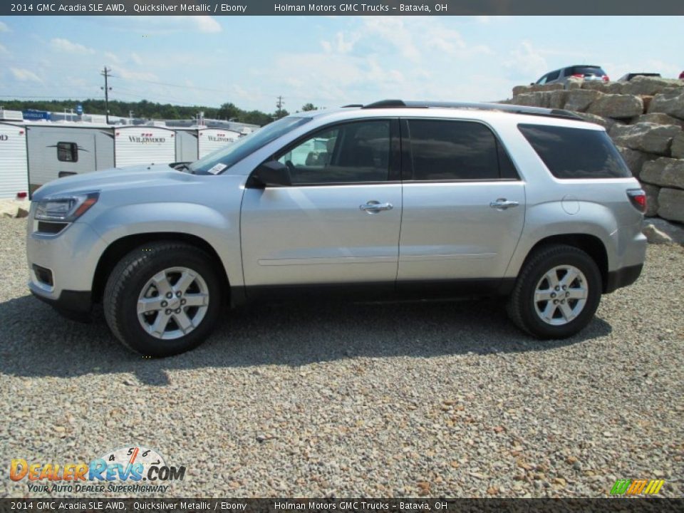 2014 GMC Acadia SLE AWD Quicksilver Metallic / Ebony Photo #3
