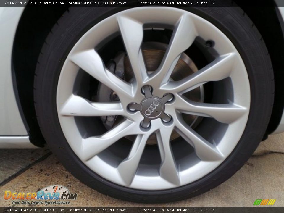 2014 Audi A5 2.0T quattro Coupe Ice Silver Metallic / Chestnut Brown Photo #9