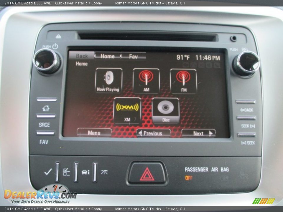 2014 GMC Acadia SLE AWD Quicksilver Metallic / Ebony Photo #7