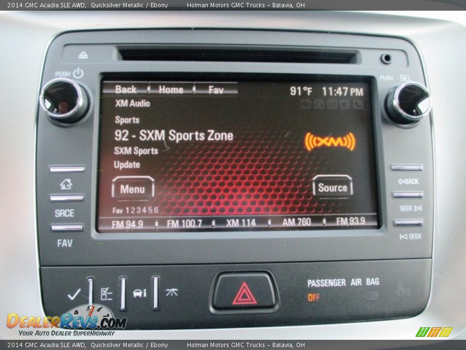 2014 GMC Acadia SLE AWD Quicksilver Metallic / Ebony Photo #8