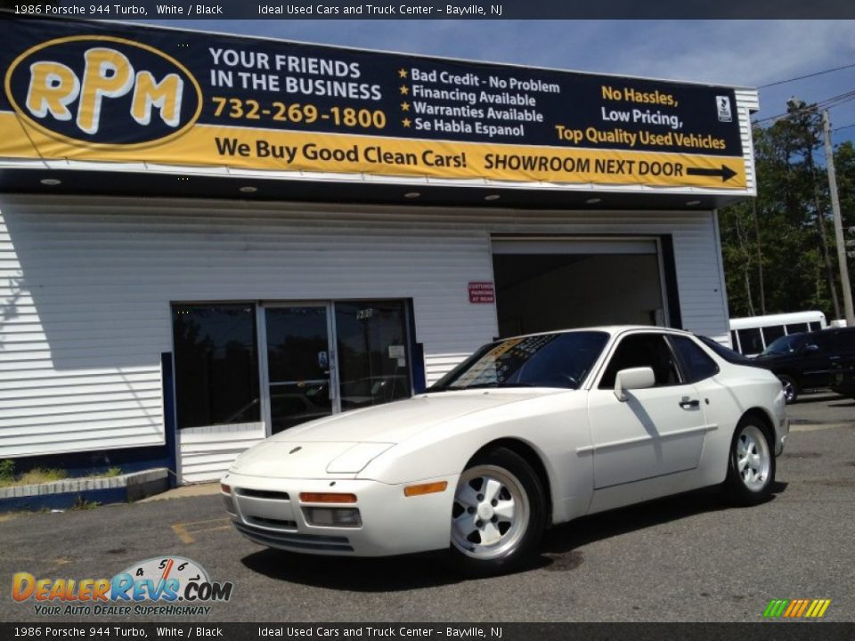 1986 Porsche 944 Turbo White / Black Photo #1