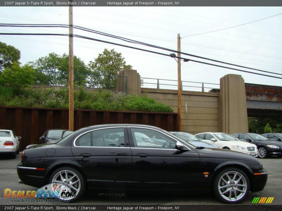 2007 Jaguar S-Type R Sport Ebony Black / Charcoal Photo #7