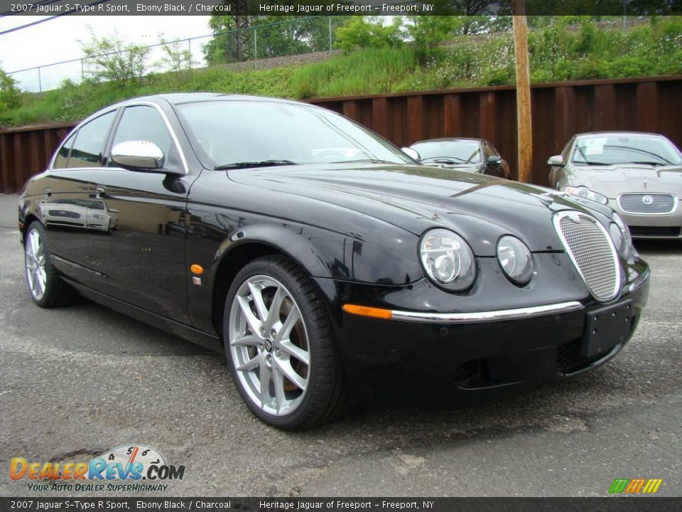 2007 Jaguar S-Type R Sport Ebony Black / Charcoal Photo #8