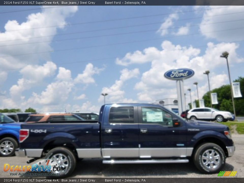 2014 Ford F150 XLT SuperCrew 4x4 Blue Jeans / Steel Grey Photo #1