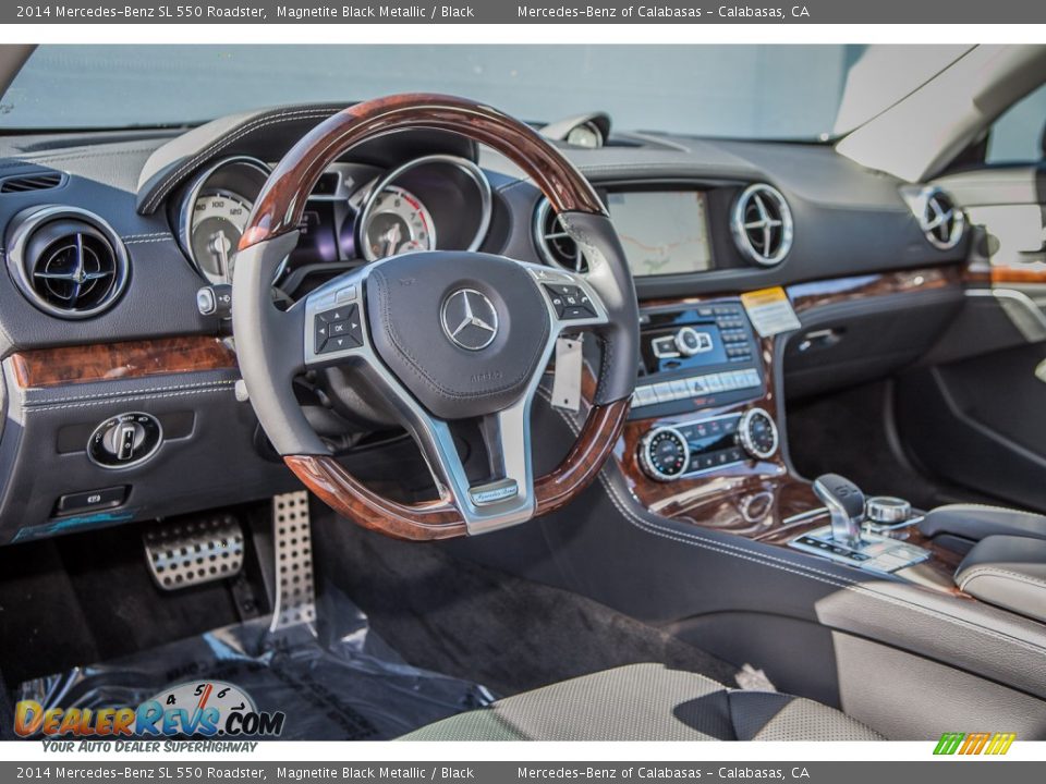Black Interior - 2014 Mercedes-Benz SL 550 Roadster Photo #5