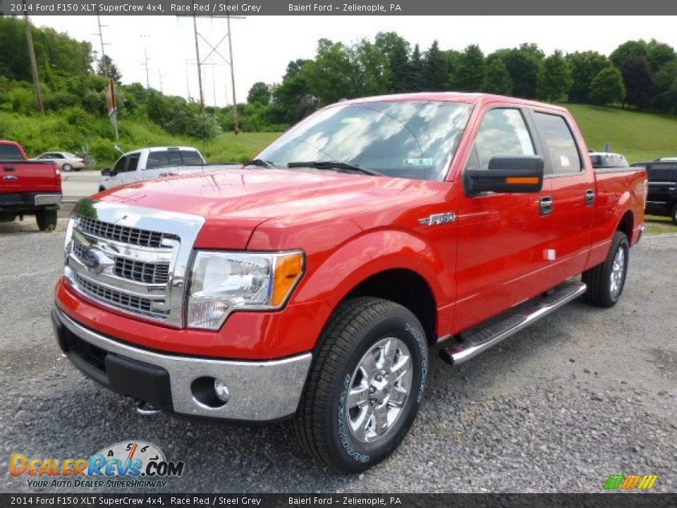 2014 Ford F150 XLT SuperCrew 4x4 Race Red / Steel Grey Photo #4