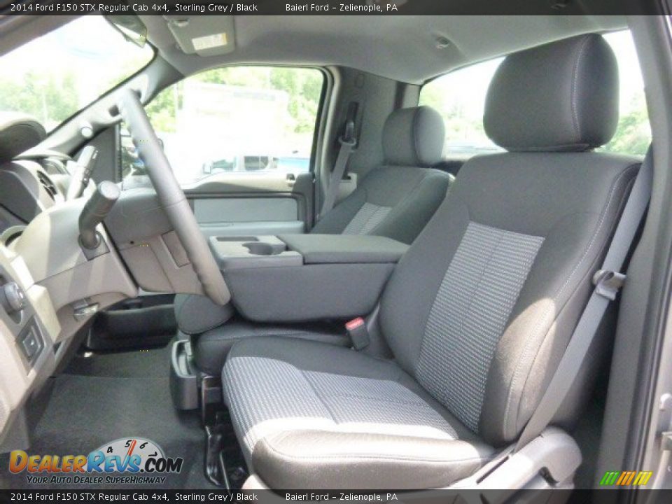 Black Interior - 2014 Ford F150 STX Regular Cab 4x4 Photo #10