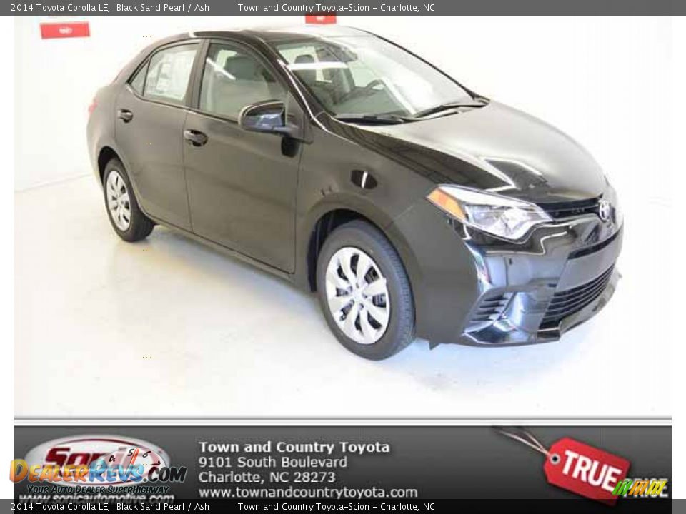 2014 Toyota Corolla LE Black Sand Pearl / Ash Photo #1