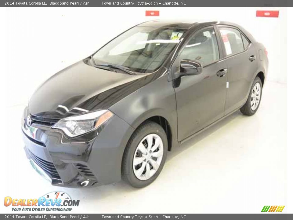 2014 Toyota Corolla LE Black Sand Pearl / Ash Photo #3
