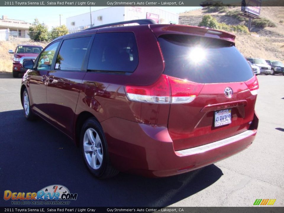 2011 Toyota Sienna LE Salsa Red Pearl / Light Gray Photo #5