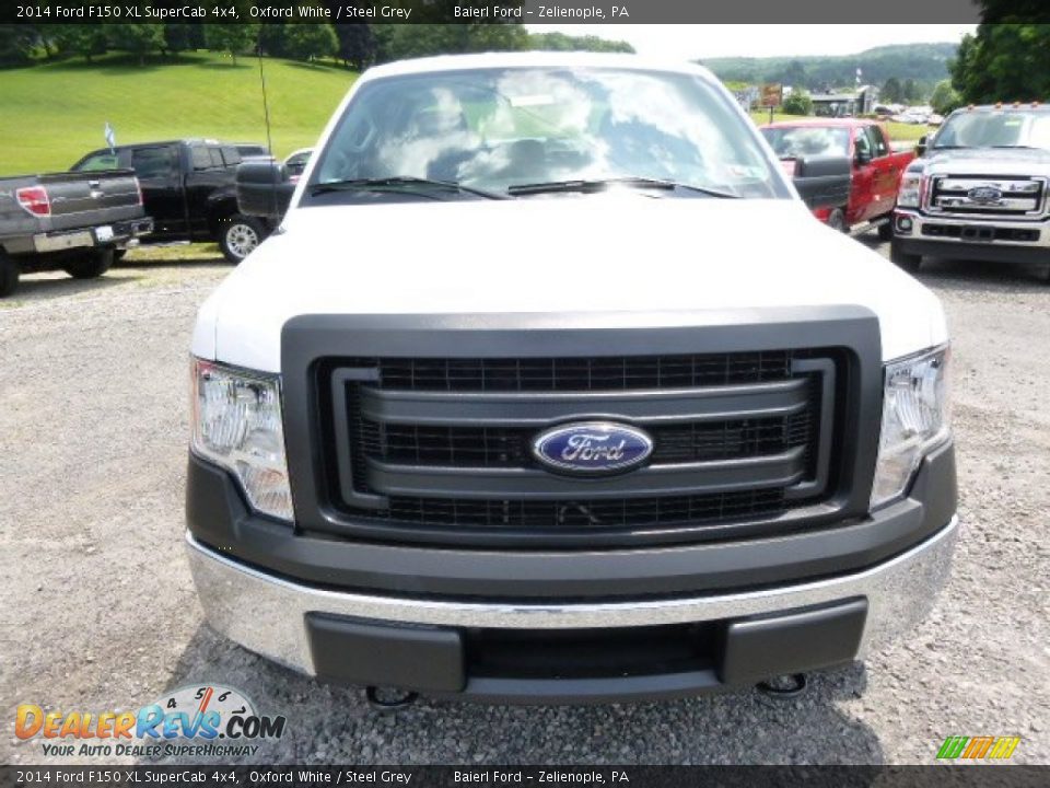 2014 Ford F150 XL SuperCab 4x4 Oxford White / Steel Grey Photo #3