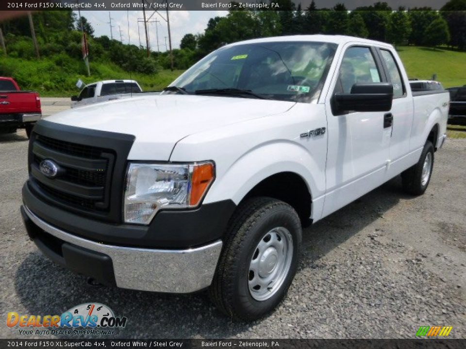 2014 Ford F150 XL SuperCab 4x4 Oxford White / Steel Grey Photo #4