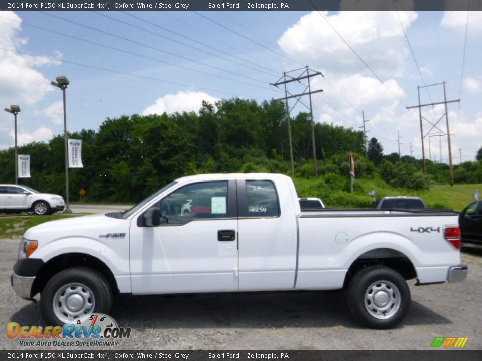 2014 Ford F150 XL SuperCab 4x4 Oxford White / Steel Grey Photo #5