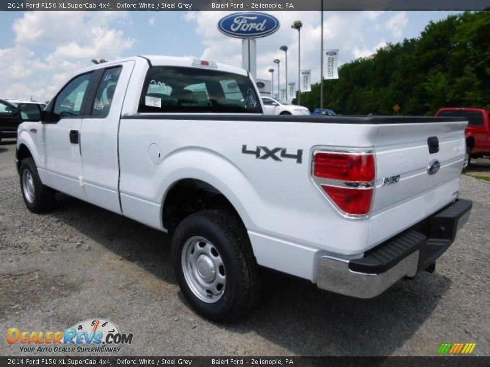 2014 Ford F150 XL SuperCab 4x4 Oxford White / Steel Grey Photo #6