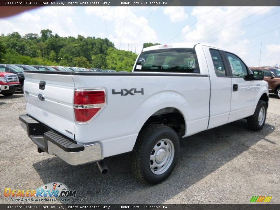 2014 Ford F150 XL SuperCab 4x4 Oxford White / Steel Grey Photo #8
