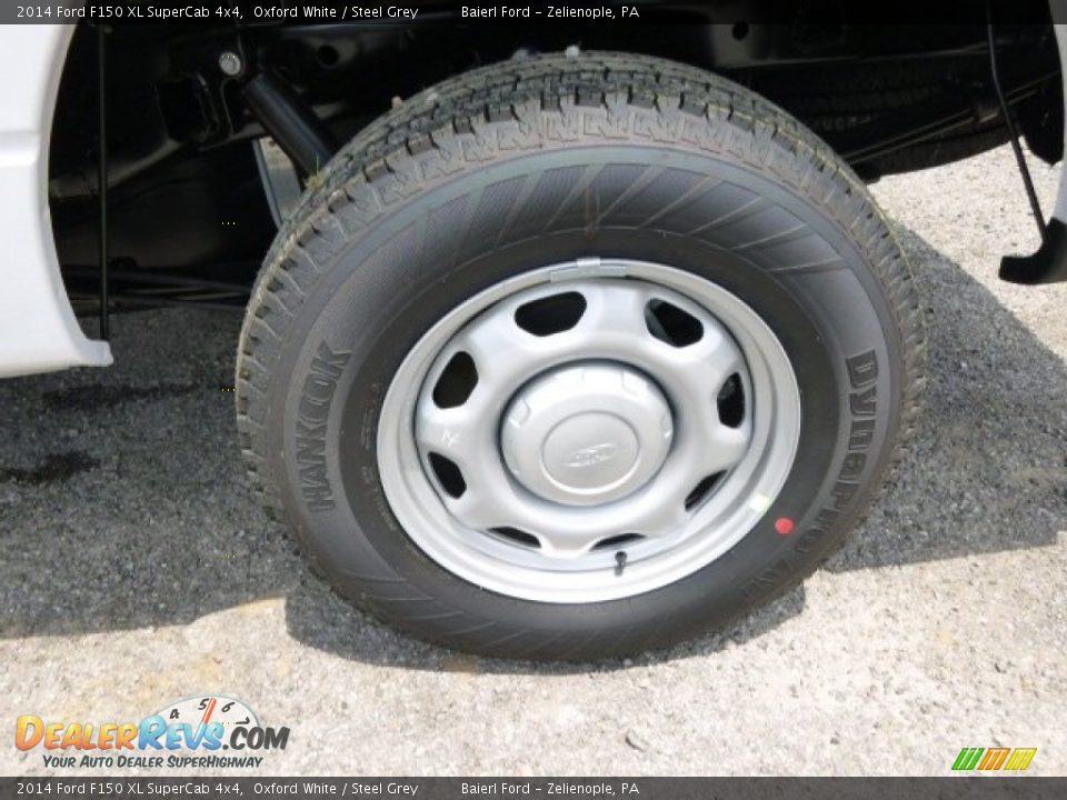 2014 Ford F150 XL SuperCab 4x4 Oxford White / Steel Grey Photo #9