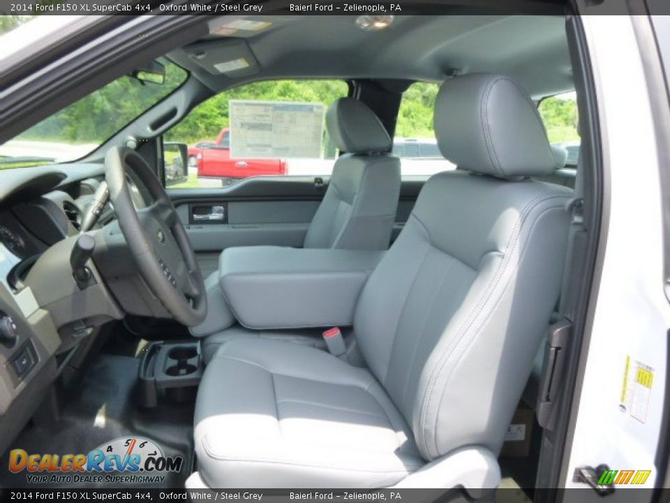 2014 Ford F150 XL SuperCab 4x4 Oxford White / Steel Grey Photo #10