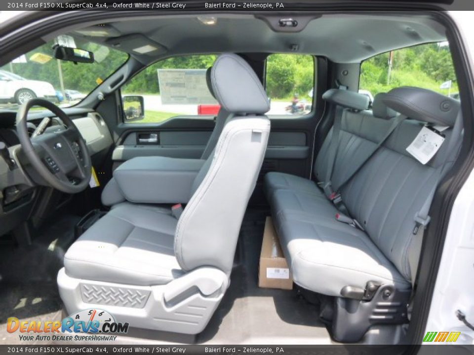 2014 Ford F150 XL SuperCab 4x4 Oxford White / Steel Grey Photo #12