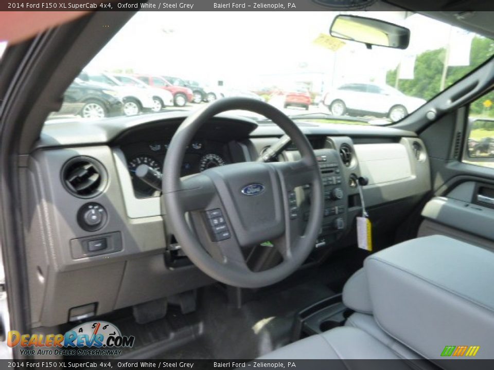 2014 Ford F150 XL SuperCab 4x4 Oxford White / Steel Grey Photo #13