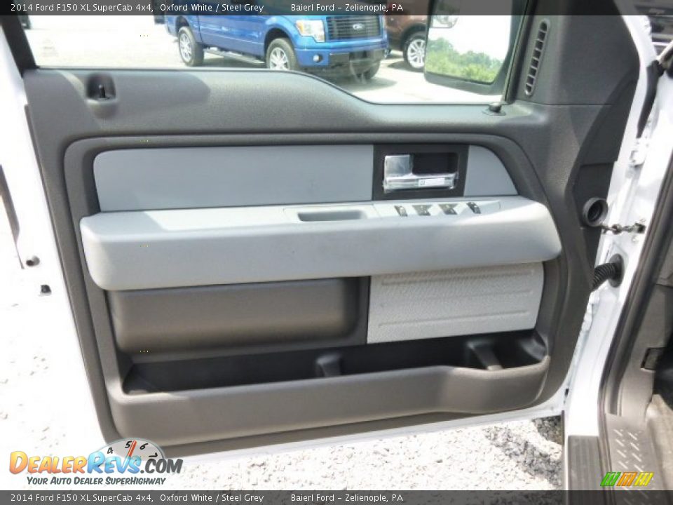 2014 Ford F150 XL SuperCab 4x4 Oxford White / Steel Grey Photo #14