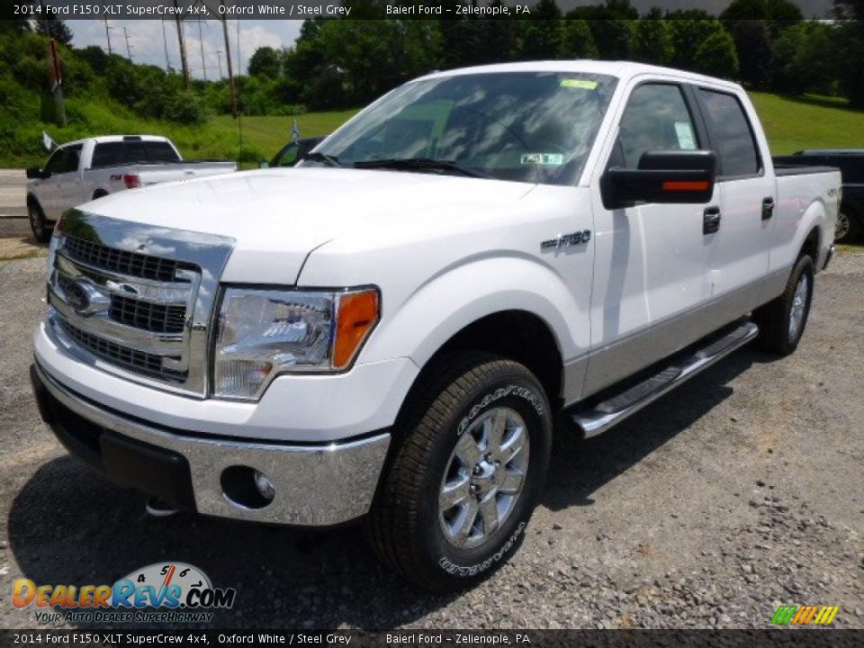2014 Ford F150 XLT SuperCrew 4x4 Oxford White / Steel Grey Photo #4