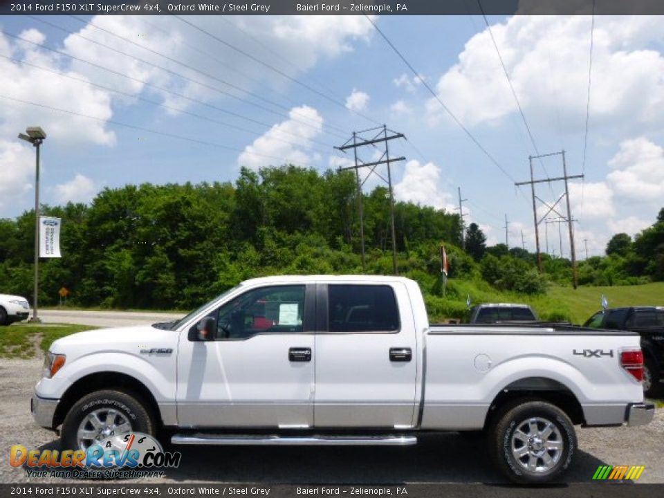 2014 Ford F150 XLT SuperCrew 4x4 Oxford White / Steel Grey Photo #5
