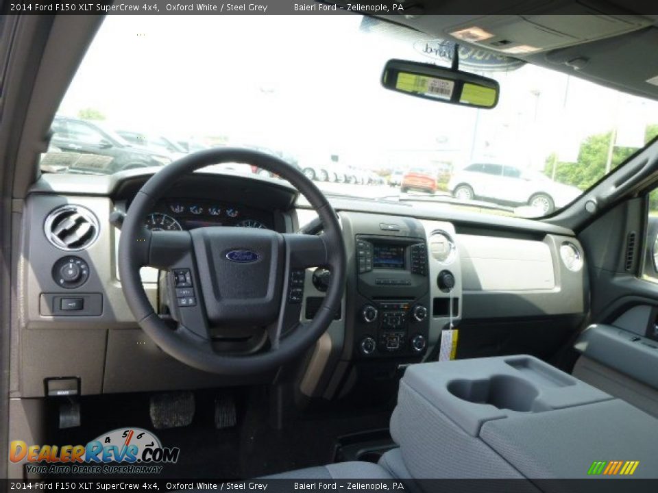 2014 Ford F150 XLT SuperCrew 4x4 Oxford White / Steel Grey Photo #12