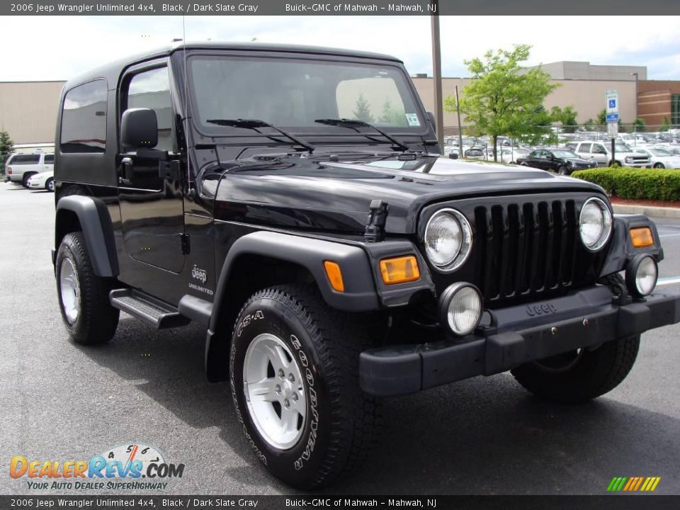 2006 Jeep Wrangler Unlimited 4x4 Black / Dark Slate Gray Photo #3