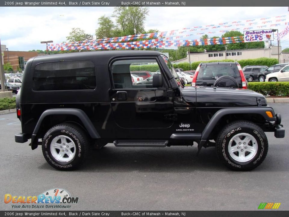 2006 Jeep Wrangler Unlimited 4x4 Black / Dark Slate Gray Photo #5