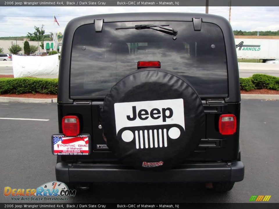 2006 Jeep Wrangler Unlimited 4x4 Black / Dark Slate Gray Photo #7