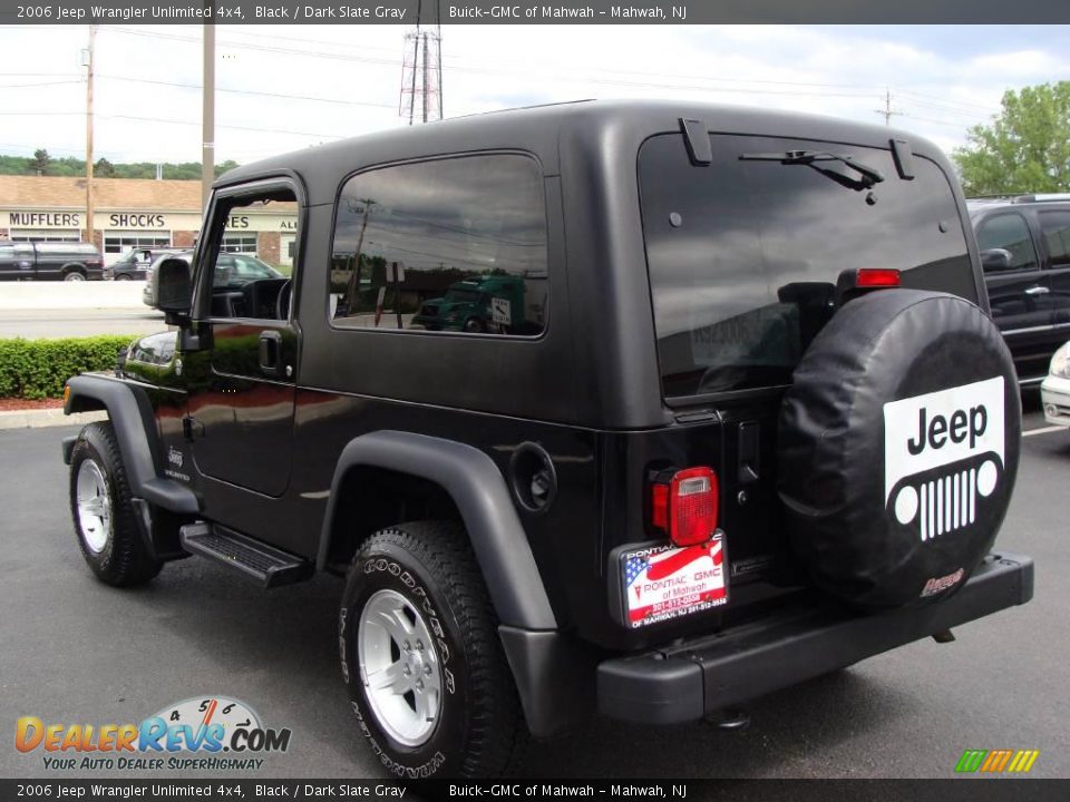 2006 Jeep Wrangler Unlimited 4x4 Black / Dark Slate Gray Photo #8